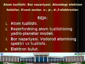 atom tuzilishi atom tuzilishi haqidagi nazariyalar 65ca87e3d00ef