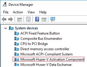  драйвер Microsoft Hyper-V Activation Component 