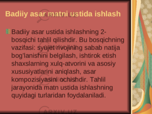 badiiy asar poetikasi haqida tushuncha 65ca8b1824219