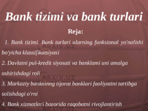 banklar va bank tizimi 65ca87f594611