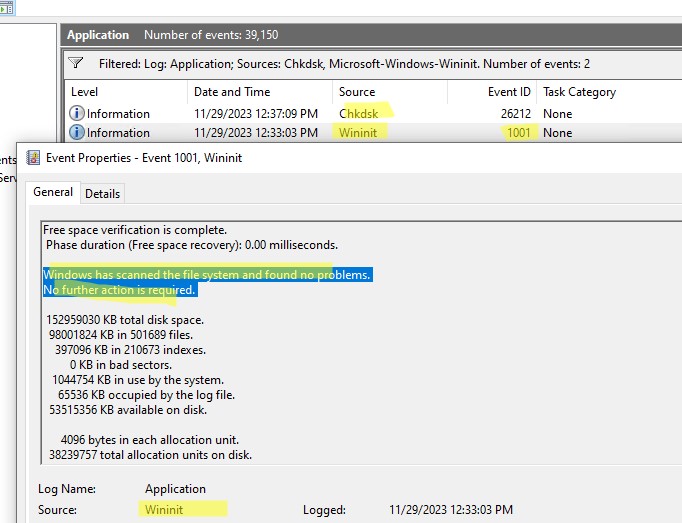 Chkdsk: проверка жесткого диска на ошибки в Windows 6 Открыть детальный лог chkdsk в Windows
