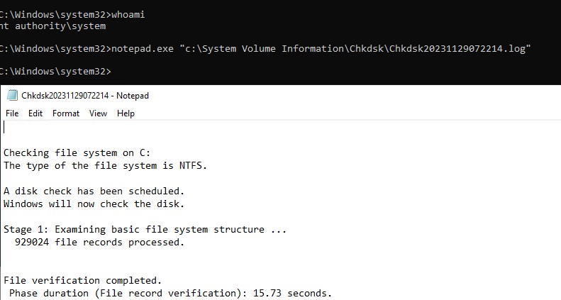 Chkdsk: проверка жесткого диска на ошибки в Windows 8 Лог ckdsk в system volume information
