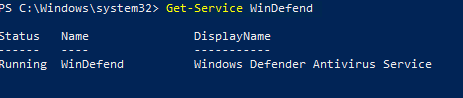 служба WinDefend (Windows Defender Antivirus Service )