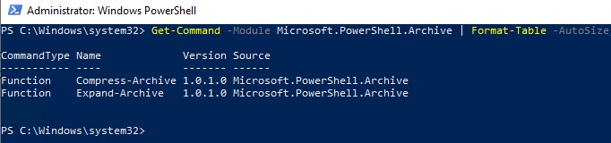 Архивирование и распаковка ZIP архивов в PowerShell 2 modul powershell archive в windows 10 powershell для работы с zip архивами