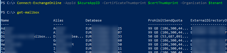 Аутентификация в Azure AD из PowerShell с помощью сертификата 7 Connect-ExchangeOnline - подключение к exchnage online из powershell с помощью сертфиката