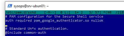 включить pam_google_authenticator.so в pam.d/sshd