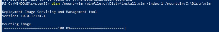 dism смонтировать wim файл windows