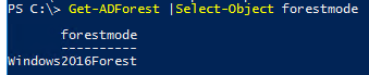проверить уровень домена forestmode из powershell