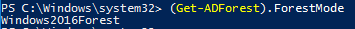 Get-ADForest).ForestMode - узнать функциональный уровень леса AD