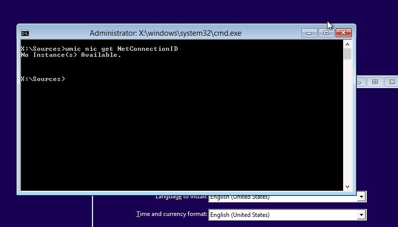 wmic nic get NetConnectionID