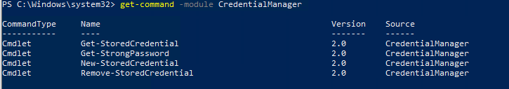 powershell модуль CredentialManager