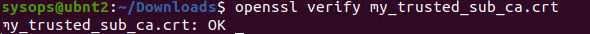 openssl verify - проверить доверяет ли linux сертификату
