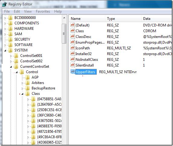 восстановление работы cd rom в windows 7 