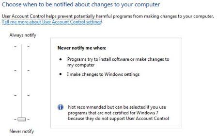 User Account Control - не мешай мне!!