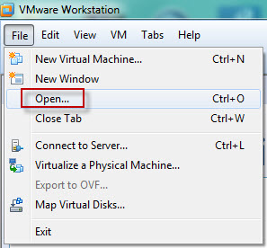 VMware Workstation-File-Open