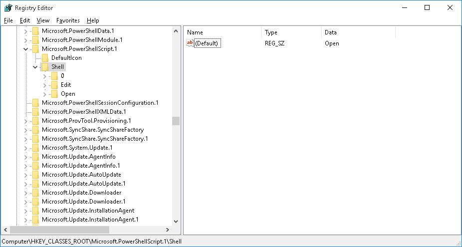 HKEY_CLASSES_ROOTMicrosoft.PowerShellScript.1shell