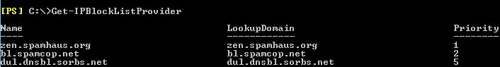 Get-IPBlockListProvider - список используемых RBL сервисов
