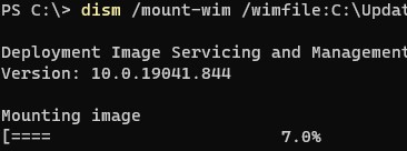 dism смонтировать wim образ