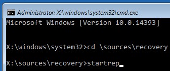 командная строка в режиме восстановления windows recovery