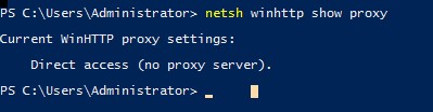 netsh winhttp show proxy текущие настройки прокси