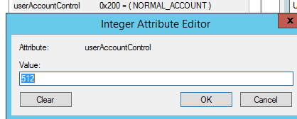 userAccountControl значение