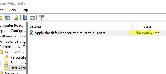 gpo: account picture по умолчанию в windows