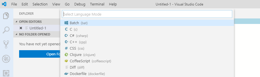 VSCode : Change Language mode