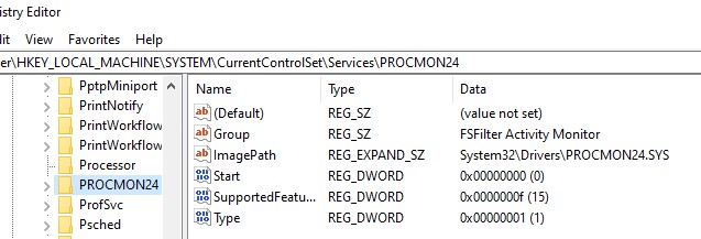 служба procmon23.sys