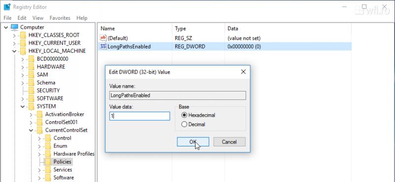 LongPathsEnabled - параметр реестра