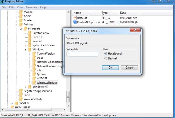 DisableOSUpgrade