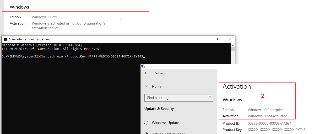 Changepk.exe /ProductKey апгрейд Windows 10 Pro до Enterpise