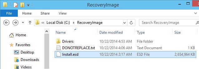 C:RecoveryImageInstall.esd