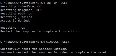 netsh int ip reset сброс сетевых настроек в windows