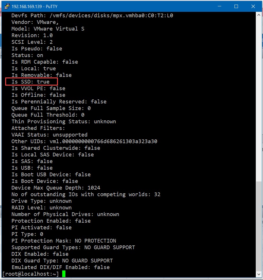 esxi хранилище - is ssd - true