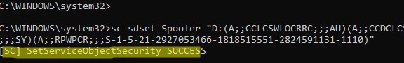 sc-sdset изменить права на службу в windows