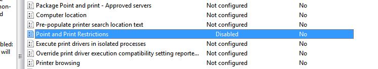 windows7 point and print restriction: отключаем UAC для корректной установки драйверов принтеров
