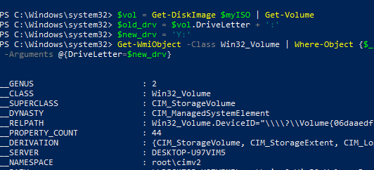 назначить определенную букву диска для виртуального iso образа