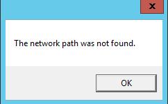 The network path was not found