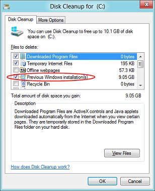 Предыдущие установки Windows