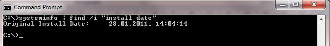 Дата установки Windows