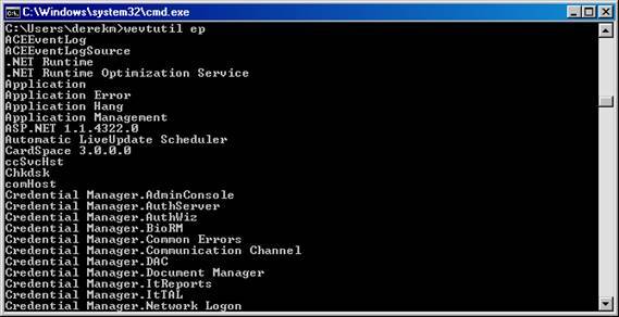 Windows wevtutil 