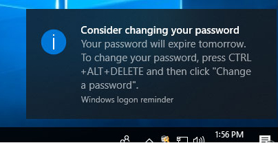 Consider changing your password