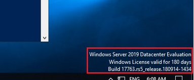 windows server 2019 надпись evaluation редакция на рабочем столе