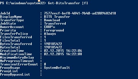 Get-BitsTransfer - сосояния задания BITS