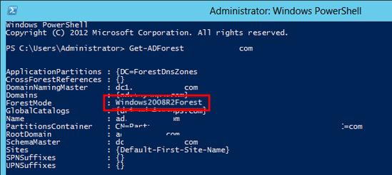 Уровень леса в домене AD 