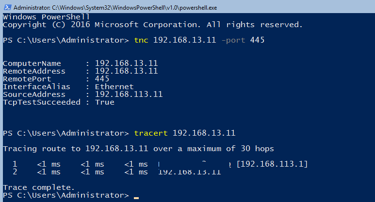 проверка маршрутизации между несколькими IP подсетями в hyper-v