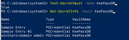 получить список сохраненых паролей в keepass с помощью powershell