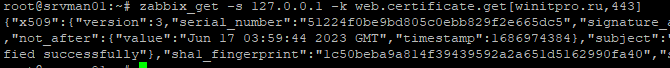 получить информацию об ssl сертификате через zabbix плагин web.certificate.get
