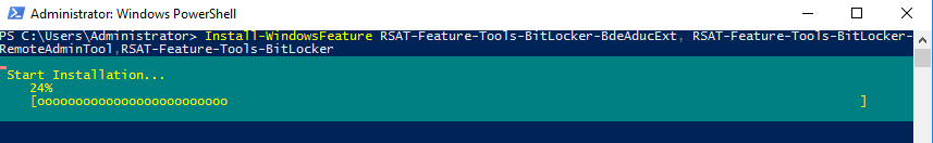 powershell установка компонентов управленияю bitlocker в домене (RSAT-Feature-Tools-BitLocker)