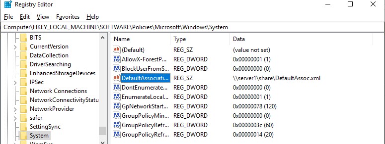 DefaultAssociationsConfiguration параметр реестра windows 10